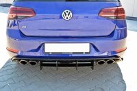 Maxton Design Diffuser rear extension for Rear bumper - VW Golf 7 R Facelift