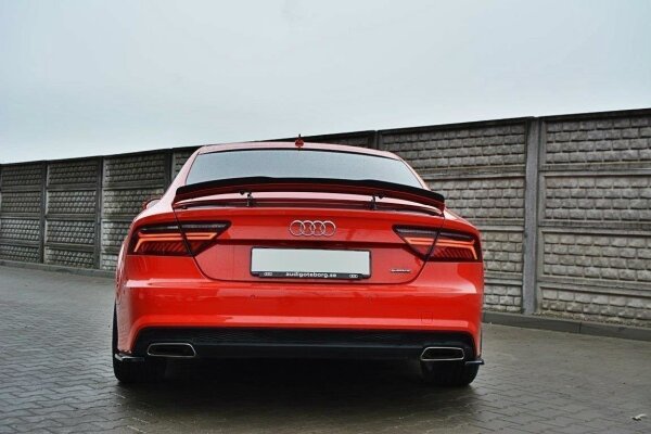 Maxton Design Spoiler Cap black gloss - Audi A7 S-Line (Facelift)