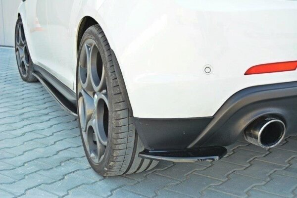 Maxton Design Heckansatz Flaps Diffusor schwarz Hochglanz - Alfa Romeo Giulietta