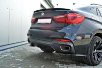 Maxton Design Heckansatz Flaps Diffusor schwarz Hochglanz - BMW X6 F16 M Paket