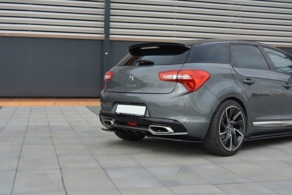 Maxton Design Heckansatz Flaps Diffusor schwarz Hochglanz - Citroen DS5 Facelift, Pre-Facelift