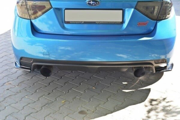 Maxton Design Rear extension Flaps diffuser black gloss - 09-11 Subaru Impreza WRX STI