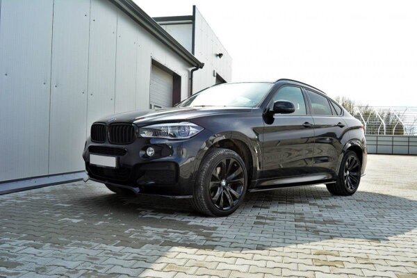 Maxton Design Seitenschweller Ansatz schwarz Hochglanz - BMW X6 F16 M Paket