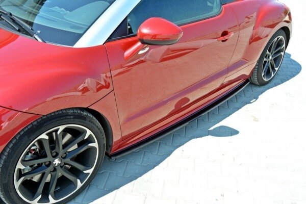 Maxton Design Side skirts extension extension black gloss - Peugeot RCZ