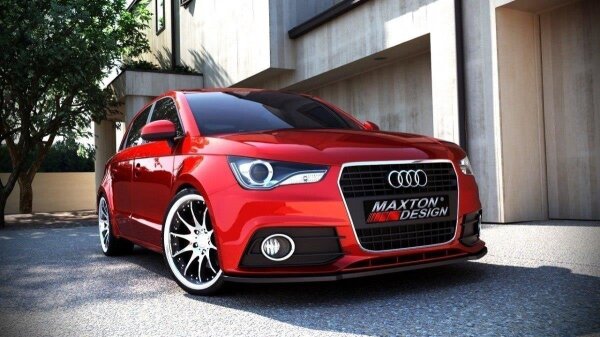 Maxton Design Front extension black gloss - Audi A1 8X