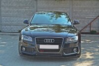 Maxton Design Front extension black gloss - Audi S5 / A5 S-Line 8T