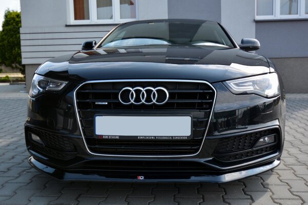 Maxton Design Front extension V.1 black gloss - Audi S5 / A5 S-Line 8T FL