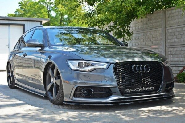 Maxton Design Front extension V.1 black gloss - Audi S6 / A6 S-Line C7