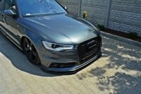 Maxton Design Front extension V.1 black gloss - Audi S6 / A6 S-Line C7