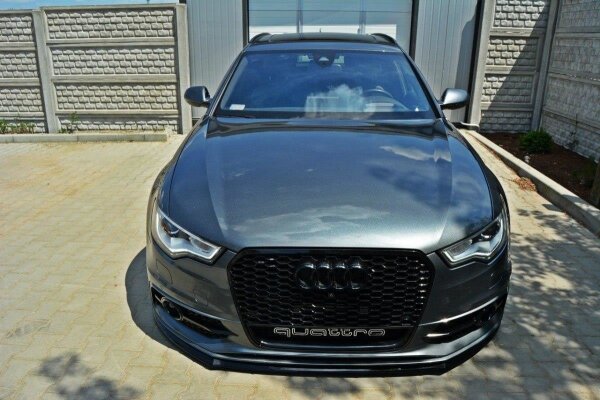 Maxton Design Front extension V.2 black gloss - Audi S6 / A6 S-Line C7