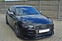 Maxton Design Front extension black gloss - Audi S3 / A3...