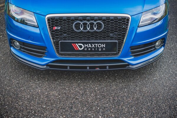 Maxton Design Front extension black gloss - Audi S4 / A4 S-Line B8