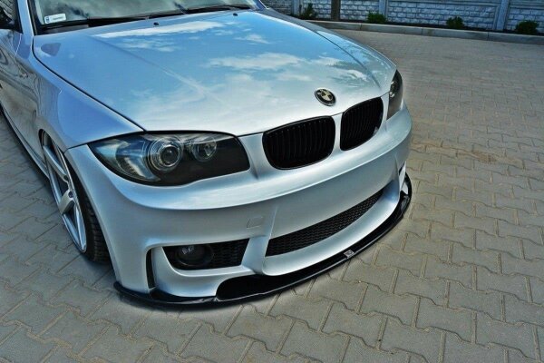 Maxton Design Front extension black gloss - BMW 1 Series E87 M-Design