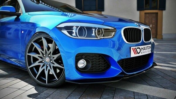 Maxton Design Front extension V.1 black gloss - BMW 1 Series F20/F21 M-Power Facelift