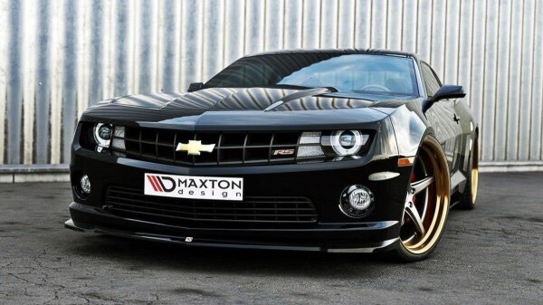 Maxton Design Front extension black gloss - Chevrolet Camaro 5 SS