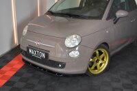 Maxton Design Front extension V.1 black gloss - Fiat 500 Hatchback Pre-Facelift