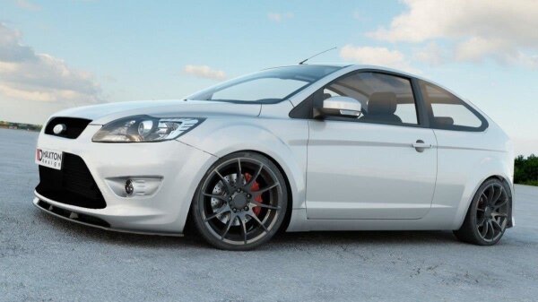 Maxton Design Front extension black gloss - Ford Focus ST MK2 FL