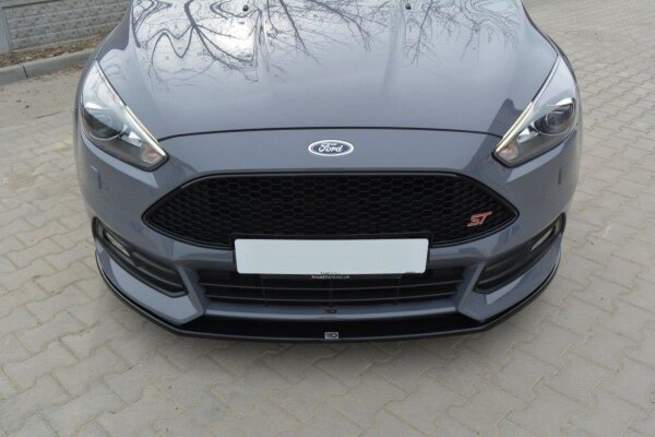 Maxton Design Front extension V.2 black gloss - Ford Focus ST MK3 FL