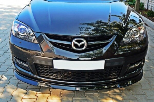 Maxton Design Front extension black gloss - Mazda 3 MPS MK1 (Pre-Facelift)