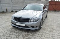 Maxton Design Frontansatz schwarz Hochglanz - Mercedes C W204 AMG-Line (Pre-Facelift)