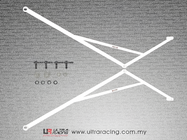 Ultra Racing Side Lower Bars 2x 3-Point - 96-00 Honda Civic (2WD)