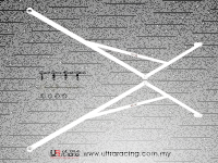 Ultra Racing seitliche Unterbodenstreben 2x 3-Punkt - 96-00 Honda Civic (2WD)