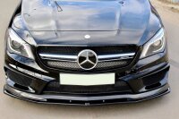 Maxton Design Front extension V.2 black gloss - Mercedes CLA 45 AMG C117 (Pre-Facelift)