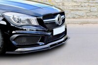 Maxton Design Front extension V.2 black gloss - Mercedes CLA 45 AMG C117 (Pre-Facelift)