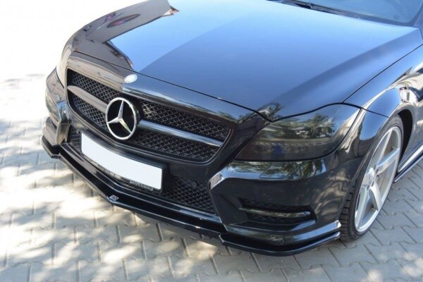 Maxton Design Front extension black gloss - Mercedes CLS C218 AMG-Line