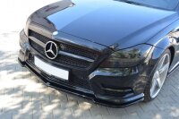 Maxton Design Front extension black gloss - Mercedes CLS...