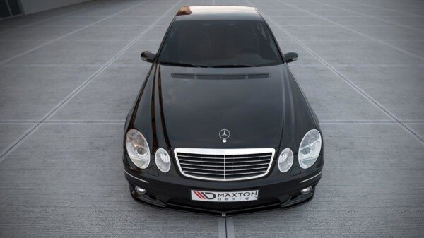 Maxton Design Front extension black gloss - Mercedes E W211 AMG Facelift