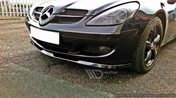 Maxton Design Front extension black gloss - Mercedes SLK R171 Standard bumper