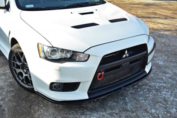 Maxton Design Front extension V.2 black gloss - Mitsubishi Lancer Evo X