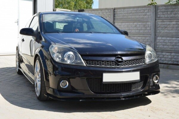 Maxton Design Front extension black gloss - Opel Astra H (for OPC / VXR)