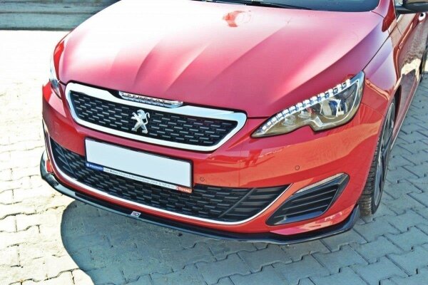 Maxton Design Front extension V.1 black gloss - Peugeot 308 II GTI