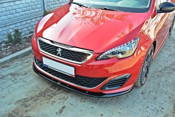 Maxton Design Front extension V.2 black gloss - Peugeot 308 II GTI