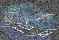 Ultra Racing Domstrebe vorn oben 3-Punkt - 92-00 Honda Civic / 92-97 Honda del Sol / 94-01 Honda Integra