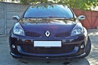 Maxton Design Front extension black gloss - Renault Clio III RS