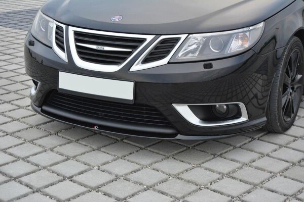 Maxton Design Front extension black gloss - Saab 9-3 Aero MK2 Facelift