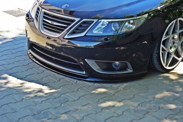 Maxton Design Front extension black gloss - Saab 9-3 Turbo X