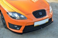 Maxton Design Front extension V.2 black gloss - Seat Leon MK2 Cupra / FR Facelift