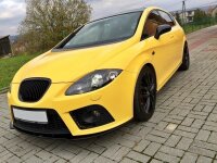 Maxton Design Front extension black gloss - Seat Leon MK2 Cupra FR (Pre-Facelift)