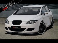 Maxton Design Frontansatz schwarz Hochglanz - Seat Leon...