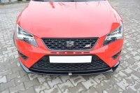 Maxton Design Frontansatz schwarz Hochglanz - Seat Leon...