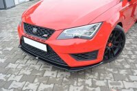 Maxton Design Frontansatz schwarz Hochglanz - Seat Leon...