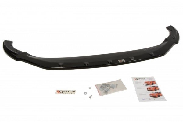 Maxton Design Front extension black gloss - Skoda Fabia MK2 FL