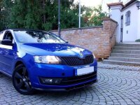 Maxton Design Front extension V.1 black gloss - Skoda Rapid