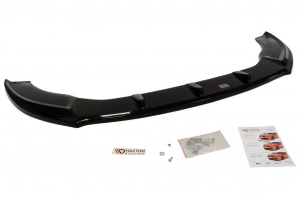 Maxton Design Front extension black gloss - Skoda Superb MK2 FL