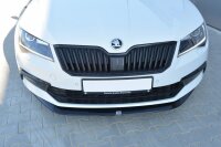 Maxton Design Front extension V.1 black gloss - Skoda Superb MK3