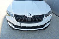 Maxton Design Front extension V.2 black gloss - Skoda Superb MK3